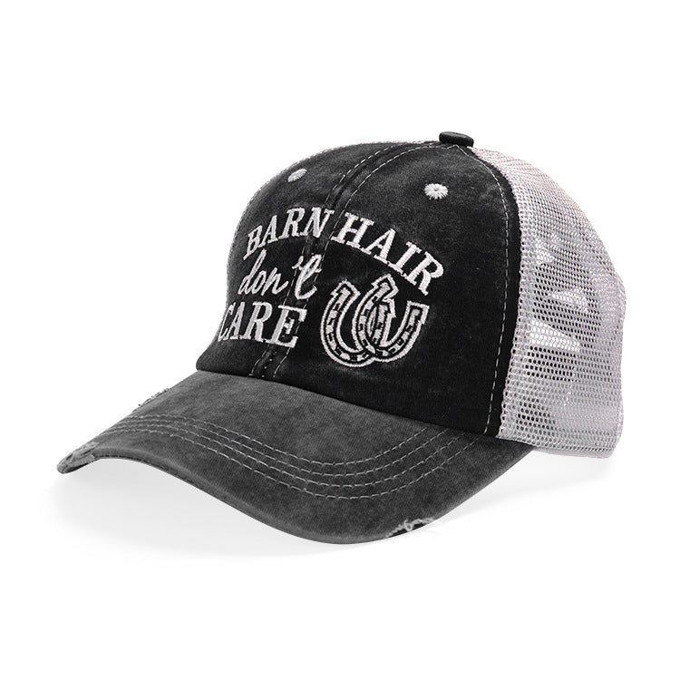 Wholesale Ponytail Embroidered Cotton Baseball Caps